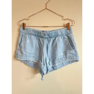 Cloth & Stone Shorts Size S Blue Polka‎ Dot Tencel Raw Hem Drawstring Casual thumbnail 3