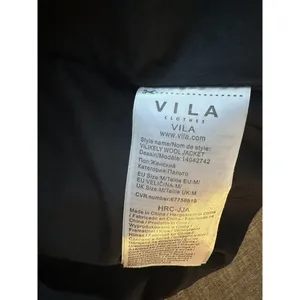 VILA “Vilikely” Long Wool Jacket Women’s Medium Herringbone Double Breasted thumbnail 4