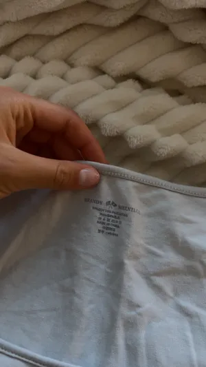 Brandy Melville light blue cotton crop top in a S thumbnail 2