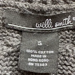 Willi Smith Gray Knit Cable Cardigan No Buttons with Belt 100% Cotton SZ S thumbnail 9