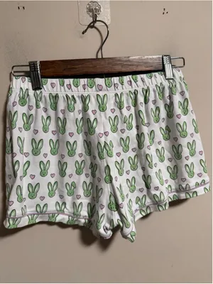 Roller Rabbit Mint Love Bunnies Polo Short PJ Pajama Set- Size P Petite XXS XS thumbnail 9