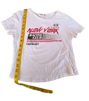 Popular 21 New York Racing Club Medium White T-Shirt thumbnail 1