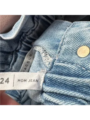 PacSun Mom Jean Light Wash Paperbag Jeans Size 24 thumbnail 7