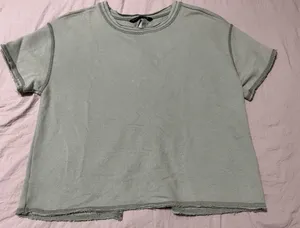 Abercrombie & Fitch Short Sleeve open tie back sweatshirt thumbnail 1