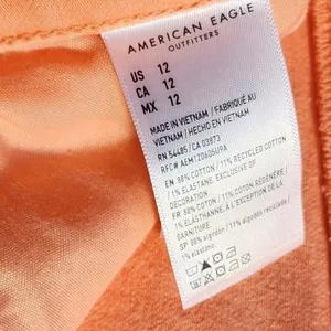 American‎ Eagle Womens Soft Grunge Orange Shorts Stretched, 12 thumbnail 4