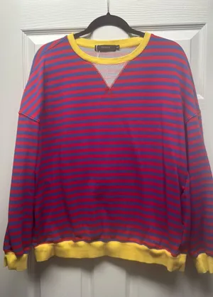 Zesica Amazon Sweater Women’s Crewneck Striped thumbnail 1