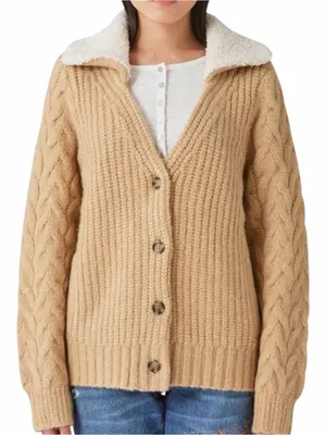 Lucky Brand Cozy Collared Cardigan Sweater thumbnail 1