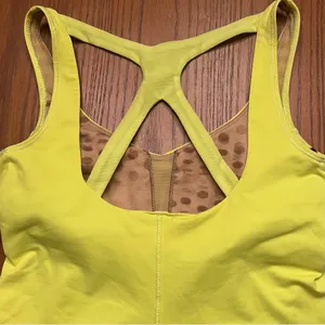Lululemon Optimal Double Strap Cutout Back Tank Top in Ray‎ Neon Yellow Size 4 thumbnail 15