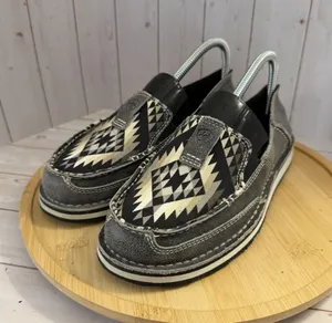 Ariat Women's Black Aztec Casual Slip On Cruiser Shoes Size 6B 10033938 Fabric thumbnail 1
