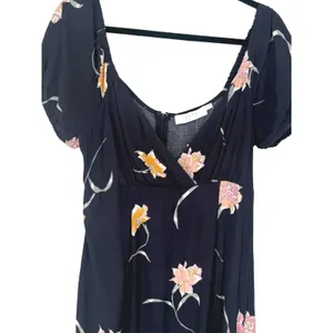 NWT ASTR the Label Womens Navy Blue Floral Puff Sleeve Babydoll Mini Dress Sz XL thumbnail 6