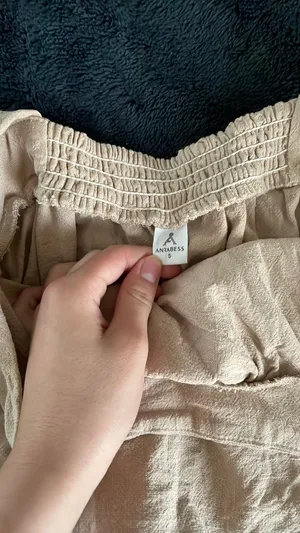 Amazon Set Summer Two-Piece Matching Women’s Linen Beige XS thumbnail 4