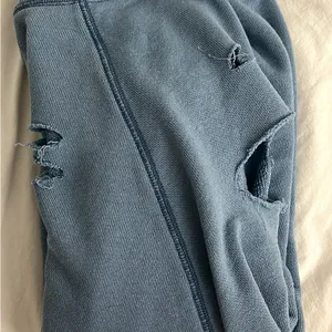 Aerie distressed blue sweatshirt thumbnail 4