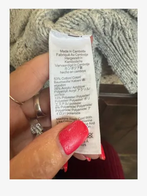 J. Crew Heather Gray Cable-Knit Crew Sweater thumbnail 5