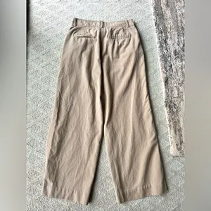 Everlane Draper Pleated Pant Khaki Ash Brown High Rise Wide Leg Size 8S thumbnail 8