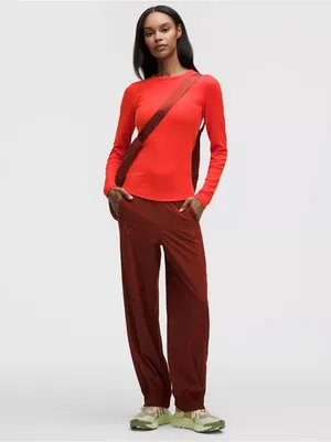 NWT Lululemon Hold Tight Long-Sleeve ribbed Shirt size 10 in cherry ember thumbnail 2