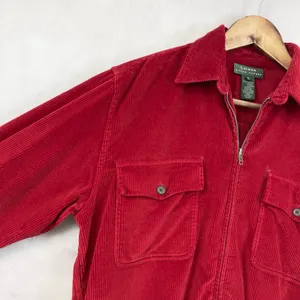 Ralph Lauren LRL Corduroy Zip Up Shirt Small Shacket Fall Preppy Heritage Luxury thumbnail 3