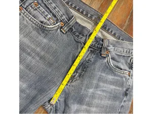 7 For All Mankind Bootcut VTG Y2K Jeans Raw Cut Hem Made in USA 100% Cotton 26 thumbnail 13
