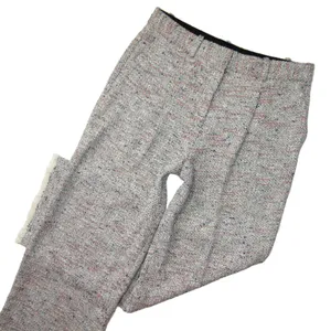 NWT Theory Adamaris in Tweed Single Pleat Wide Leg Fringe Hem Pants 6 x 31 thumbnail 4