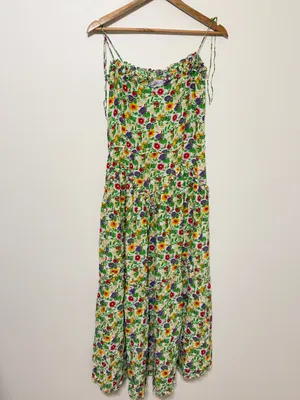 SWF Dynamic Floral Dress Size Medium Resurgence Shoulder Tie Maxi Revolve thumbnail 2