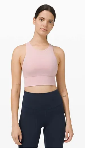 ✨Lululemon Ebb to Train Porcelain Pink Sz 4 Bra *Medium Support✨ thumbnail 1