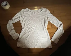 Non branded white long sleeve thumbnail 1