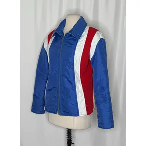 Vintage NUMBER 1 SKI Colorblock Jacket Blue Red White Retro 80s 90s Medium thumbnail 5