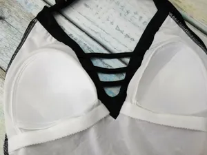 MERONA Strappy‎ Pique Halter Medium One Piece Bikin thumbnail 7