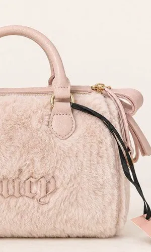 Juicy Couture Semi Charmed Faux Fur Mini Satchel Crossbody Blush NWT thumbnail 1
