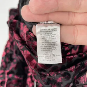 Venus Burn Out Velvet Floral Burgundy Black Lace Up Top Size‎ L Whimsigoth Y2K thumbnail 7