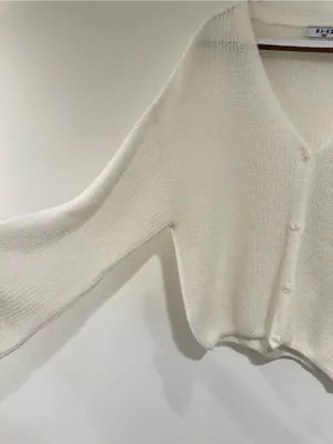 NA-KD Cream Knit Cardigan thumbnail 2