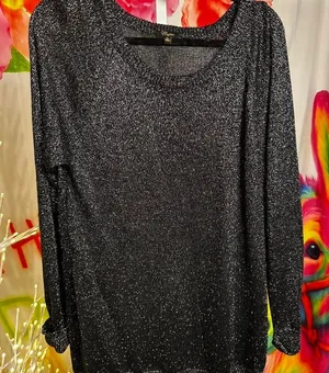 S130. Cupio - Black sparkly long sleeve top thumbnail 1