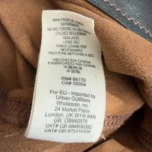 Free People Womens Leggings S Brown Faux Suede Vegan Leather Moto Seam Stretch thumbnail 7