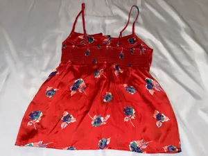 American Eagle Outfitters Red Silk Tank Size XS thumbnail 4
