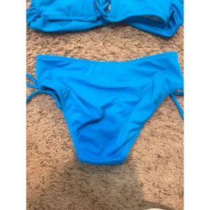VENUS‎ Blue Bikini Set Medium Top Size 6 Bottoms Lace Up Wrap Swimwear thumbnail 7