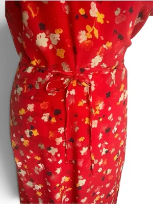 Realisation Par The Teale Rouge Fleur 100% Silk Wrap Dress XL thumbnail 8