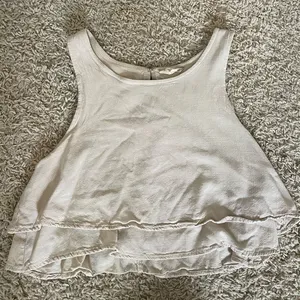 Tan Layered Linen tank thumbnail 1