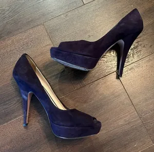 Purple Prada Suede Heels thumbnail 1