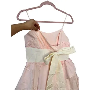GUNNE‎ SAX By Jessica Mcclintock Pink Long Dress Size 6 Bow Asymmetrical Ruffle thumbnail 12