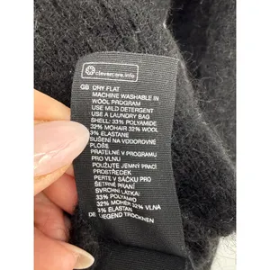 & Other Stories Paris Atelier Mohair Wool Cardigan S Black Gold Dinosaur Buttons thumbnail 9