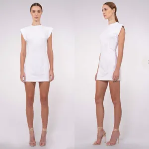 NONchalant Becca mini Dress White Siz eSmall Minimalist cotton cap sleeve thumbnail 5