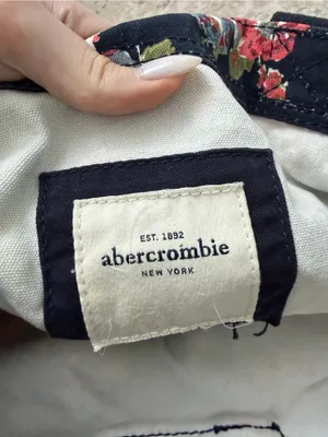 Abercrombie & Fitch Vintage Navy Blue Floral Tote Bag thumbnail 3