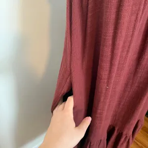 Anthropologie Maeve Burgundy Maxi Dress thumbnail 3