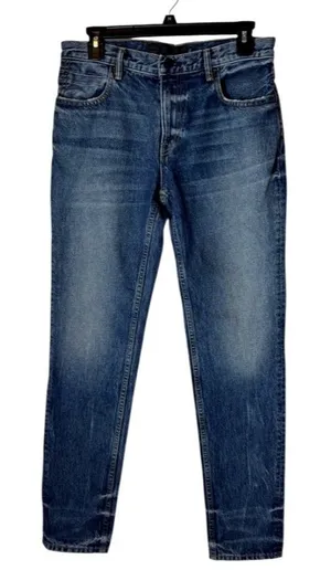 Alexander Wang Jeans‎ Women 26 Blue Medium Wash Denim Faded Straight Leg Luxury thumbnail 1