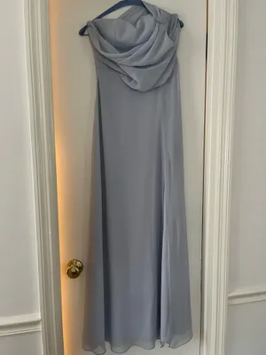 Kira Chiffon Dress With Slit Birdy Grey thumbnail 3