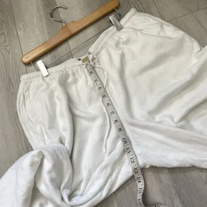 Abercrombie & Fitch Pants linen gemma wide leg crop womens White (large petite) thumbnail 7