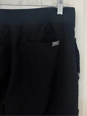 FIGS Cargo Style Jogger Scrub Pants In Black thumbnail 5