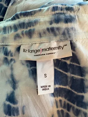Liz Lange Maternity tie dyed button down shirt thumbnail 5