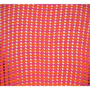 Boutique Color Block Crochet V-neck Top by KARLIE Ladies L Crop Casual Cotton thumbnail 6