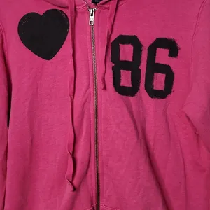 PINK - Victoria's Secret hooded hoodie zip up sweatshirt sz Medium thumbnail 3