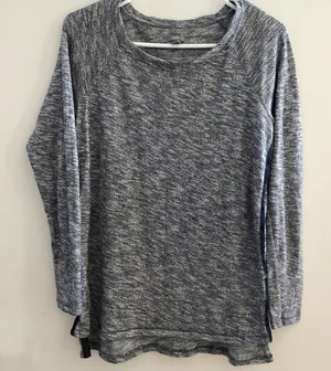 Aerie Marled High low Slit Oversized Sweater Blue Small‎ thumbnail 1